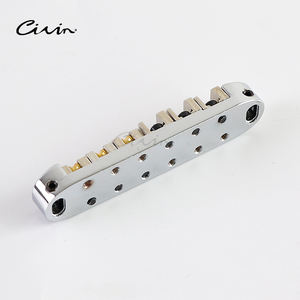 กีตาร์บริดจ์อุปกรณ์กีตาร์ไฟฟ้า6สายลูกกลิ้งลูกกลิ้งโครเมี่ยมสีเงินสีดำ - Product Image 6