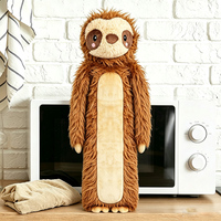 Nouveau design 2026 : Coussin chauffant réutilisable en peluche paresseux mignon pour micro-ondes, idéal pour le cou