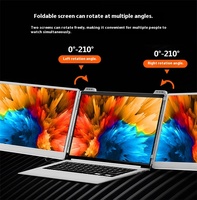 Moniteur portable JAVODA 14 pouces 1200P, double écran IPS, 60Hz, temps de réponse de 8 ms, ordinateur portable de jeu avec haut-parleur intégré, type-C