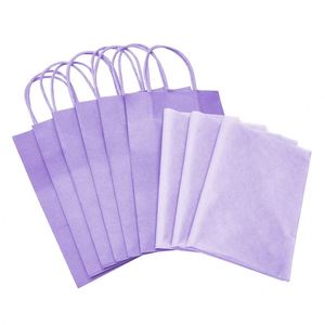Small Paper Gifts Bags with Handles and <b>Tissue</b> Paper Birthday <b>Wedding</b> Party Goodies Gift Bags Practical Daily Paper Bags - Product Image 2