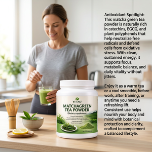 Marca Privada/OEM ODM, Té Verde Matcha en Polvo, Antioxidante, Energía Estable, Apoyo al Metabolismo, Salud Intestinal, Suplemento Dietético - Product Image 6