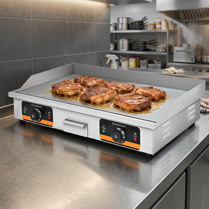 Plancha Eléctrica Comercial Kitster KY-PL820 de Acero Inoxidable, 220V 4400W, Antiadherente, Tipo Teppanyaki para Restaurante - Product Image 3