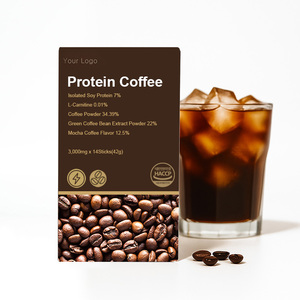 Adult Soy Protein Sugar-<b>Free</b> Coffee Powder Green Coffee Extract Enzymes Fiber L-Carnitine for Energy Metabolism <b>Weight</b> - Product Image 2