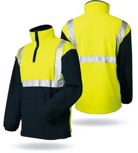 EN20471 High Visibility Warning Security Working Winter Construction Safety Sweatshirt Hoodie