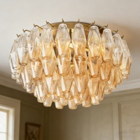 Plafonnier en métal classique américain, design industriel, LED haut de gamme, décoration intérieure pour salon