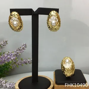 Yuminglai FHK10490 Hot Sales High Quality Fashion Elegant Italian Lady Earing goldplate jewelry