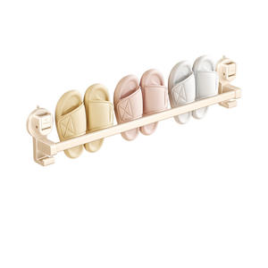 ชั้นวางรองเท้าแบบติดผนัง ติดประตูห้องน้ำ สำหรับเก็บรองเท้าแตะ ชั้นวางระบายน้ำ รูปทรงสี่เหลี่ยมผืนผ้า ชั้นเดียว - Product Image 1