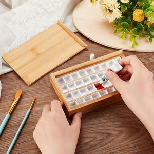 <span class=keywords><strong>Palette</strong></span> de peinture aquarelle en bois de bambou vide, 36 cellules, <span class=keywords><strong>palette</strong></span> portable, boîte de rangement de couleurs pour peintures aquarelle solides - Product Image 6