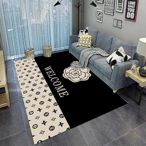 سجادة مخملية كريستالية مخصصة، قابلة للغسل وغير زلقة لغرفة النوم، سجادة فاخرة لغرفة المعيشة للأريكة وطاولة الشاي - Product Image 2
