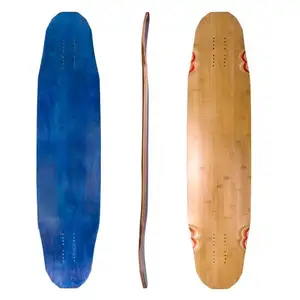 도매 주문 자르지 않는 공백 대나무 longboard 스케이트보드 갑판