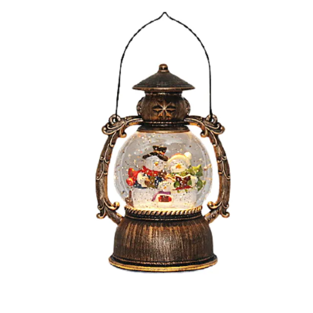 Globe de neige à paillettes remplie d'eau, Mini lanternes de neige, pour ornement de vacances, Souvenirs de noël