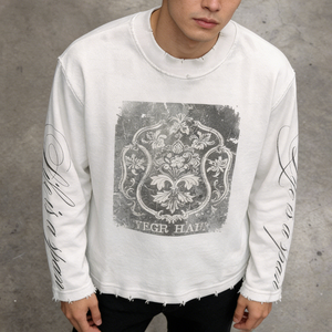 Maglietta <span class=keywords><strong>Termica</strong></span> a <span class=keywords><strong>Maniche</strong></span> <span class=keywords><strong>Lunghe</strong></span> Raglan in <span class=keywords><strong>Maglia</strong></span> Waffle Personalizzata Ouna per Uomo, T-Shirt Casual a <span class=keywords><strong>Maniche</strong></span> <span class=keywords><strong>Lunghe</strong></span> con Effetto Vissuto - Product Image 2