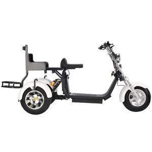 इलेक्ट्रिक थ्री व्हीलर ओपन गोल्फ कार्ट का निर्यात 60 वी 3000 डब्ल्यू 2-यात्री 30 किमी रेंज वयस्क अवकाश स्कूटर - Product Image 4