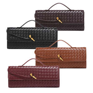 <span class=keywords><strong>Borse</strong></span> a mano da donna alla moda a tracolla da sera con impugnatura a tracolla borsa pochette con cinturino a tracolla in pelle sintetica - Product Image 2