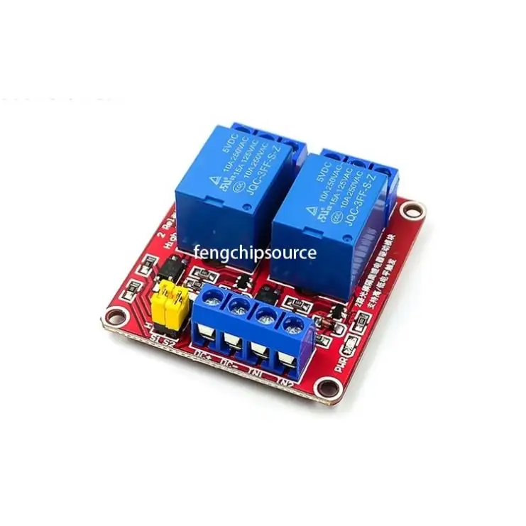 2-way relay module with optocoupler isolation support high and low level trigger development board expansion board 5V12V24V
