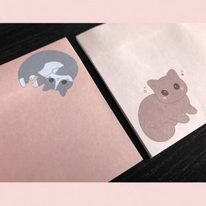 Cartoon <b>Animal</b> Custom Self-Adhesive Note Book Cute Girls Stationery Offset Paper Wholesale Customization - Product Image 3