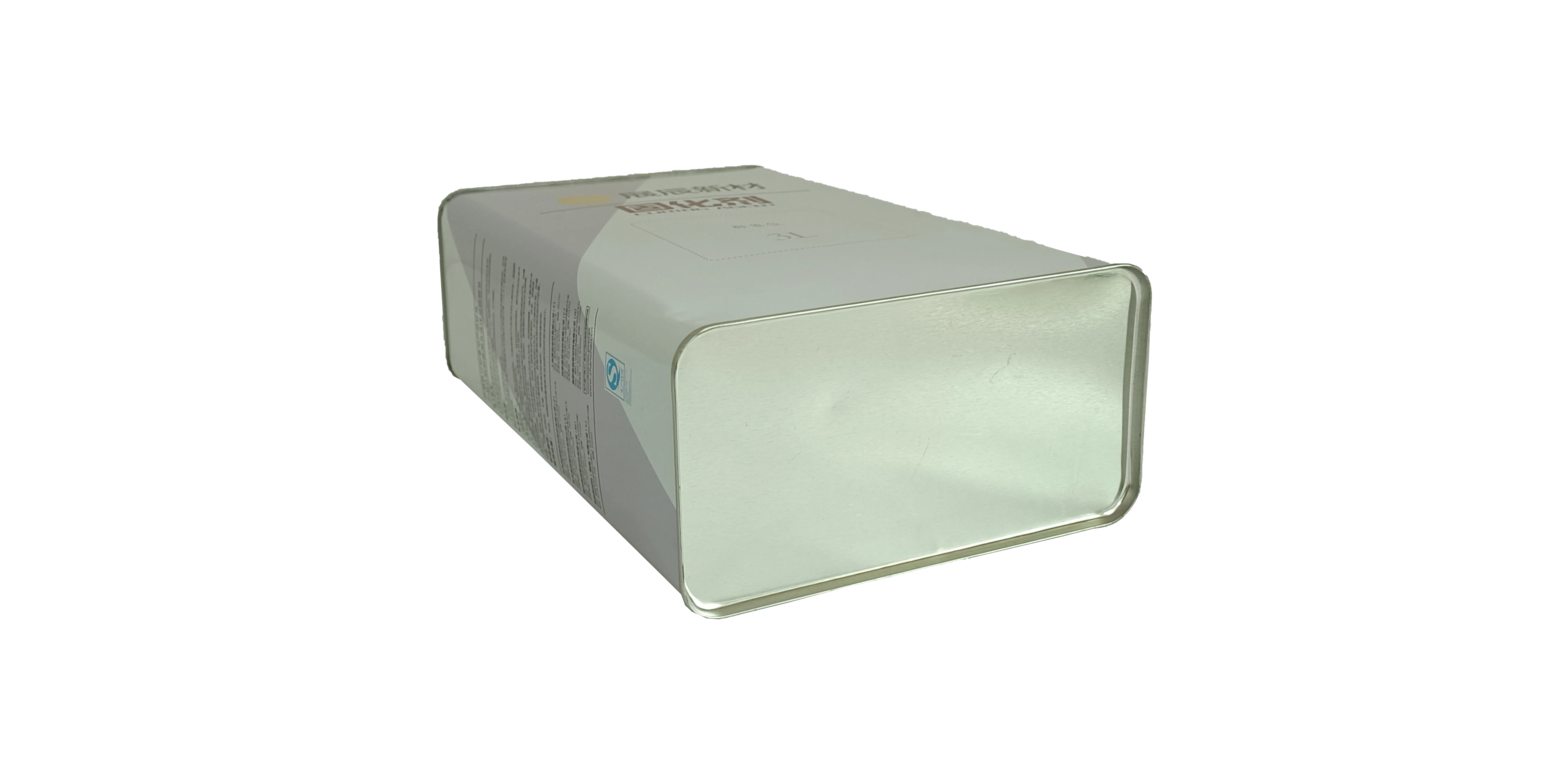 カスタマイズ可能な3L長方形鉄缶四角い缶空のブリキ缶希釈剤と硬化剤用