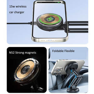 Dudukan ponsel mobil magnetik, dapat diputar Universal, dapat disesuaikan, vakum, dudukan telepon seluler magnetik - Product Image 4