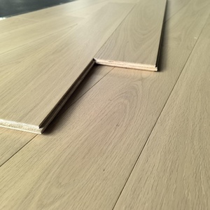 Planchers en bois d'ingénierie en chêne blanc de luxe, panneaux de bois massif, revêtement de sol en bois dur multicouche pour intérieur - Product Image 1