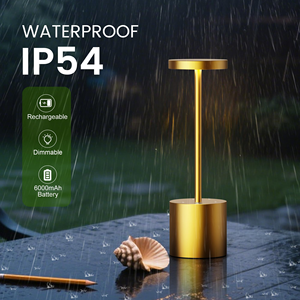 Lampe de table LED créative sans fil, lampes de bureau rechargeables portables, lumière de dîner romantique moderne de luxe pour restaurant, lampe de table de bureau - Product Image 4