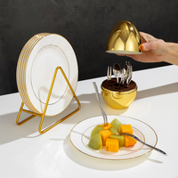 Céramique Ménage Ins Vaisselle Ensemble Jetable Os Cracher Fruits Snack Fruits Secs Dessert Assiette pour Table À Manger pour Cadeau
