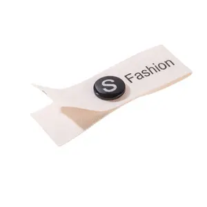 Wholesale Custom Printed Logo Care Labels Button Removable Size Changer Washable Garment Tags for Clothing