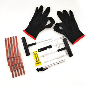Bộ dụng cụ sửa chữa lốp xe bằng thép carbon Toolon màu đen, tay cầm nhỏ, 30 món, dành cho xe máy & ô tô - Product Image 1
