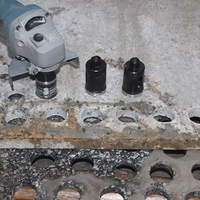 Scie cloche diamantée humide à segment couronne D75mm, finition oxyde noir pour granit et pierre