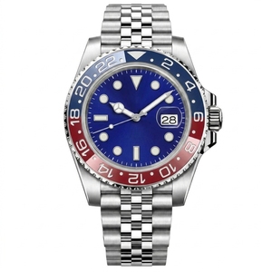 Stainless Steel Mechanical <b>Watch</b> Green <b>Black</b> Ring Date Display Wristwatch Business Outdoor Style - Product Image 5
