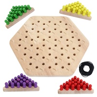 Vente en gros Éducation précoce Jeu amusant Pensée logique Chaîne Multijoueur Bataille Triangle Jeu d'échecs en bois pour enfants