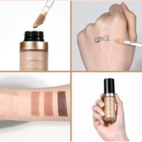 Fond de teint liquide cosmétique végétalien, correcteur de maquillage pour le visage, fini mat, longue tenue, couvrance totale, imperméable, multicolore, pour tous types de peau