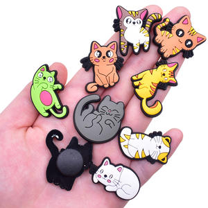 Cat Series Cute 3D Lovely Shape <b>Soft</b> PVC Rubber Unisex Garden <b>Shoes</b> Buckle Decoration Clog Charms - Product Image 4