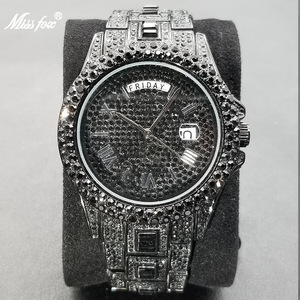Hot Selling Fashion High-grade Double Calendar Business Full Diamond Quartz Men's <b>Watch</b> - Product Image 4