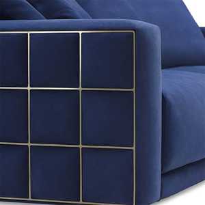 JINS Moderne Haut de Gamme Royal Design Bleu <span class=keywords><strong>Canapé</strong></span> Mobilier de Luxe avec Acier Inoxydable pour Salon <span class=keywords><strong>Canapé</strong></span> en Velours - Product Image 2