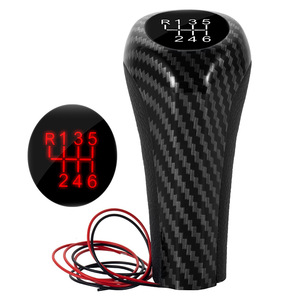 Bmw Carbon Fiber Gear <b>Shift</b> <b>Knob</b> Led 5 6 Speed Manual Transmission Car Part - Product Image 4