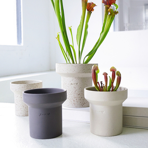 Su misura a forma di camino in ceramica vaso di fiori per la decorazione di casa giardino piccolo piatto rotondo succulento con Design dal vivo per uso esterno Desktop - Product Image 5