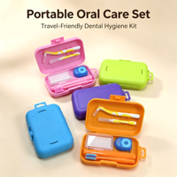 Kit de voyage orthodontique avec logo personnalisé, mini kit de soins bucco-dentaires portable avec accessoires de nettoyage pour appareils dentaires