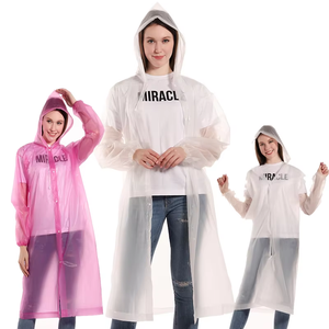Eva PEVA engrosada moda <span class=keywords><strong>montaña</strong></span> pesca Color sólido adulto borde impermeable hombres y mujeres prendas de vestir exteriores impermeables - Product Image 3