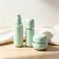 Ensemble de Soins de la Peau en Verre Mat Nude de Luxe en Gros, Bouteille Pompe à Lotion Vide Couleur Personnalisée, Pot à Crème, Emballage Cosmétique OEM