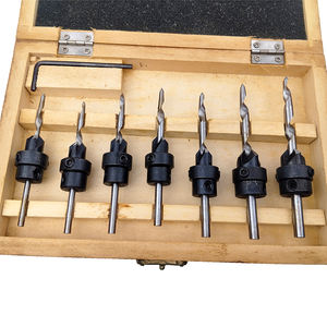 7Pcs Countersink Drill Bits Set Woodworking Drilling <strong>Tools</strong> Carpentry <strong>Reamer</strong> + 1Pc Hex Wrench - Product Image 2