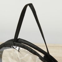Bolsa Circular Pequeña Personalizada de Moda, Bolsa Transparente con Ventana de PVC