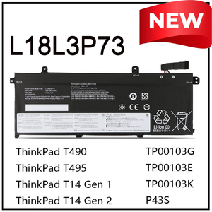 แบตเตอรี่แล็ปท็อป L18M3P73สำหรับ Lenovo Thinkpad T495 T490แบตเตอรี่ทดแทน50Wh T14 CE - Product Image 2