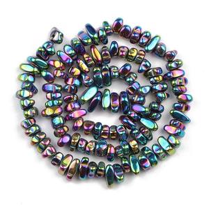 Perles en <span class=keywords><strong>pierre</strong></span> d'<span class=keywords><strong>hématite</strong></span> naturelle irrégulière plaquée de 4 à 8 mm, 17 couleurs, en vrac, pour la fabrication de bijoux DIY - Product Image 1