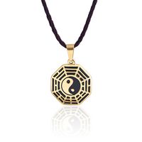 Hot Style Chinois Taiji Pendentif Yin Yang Huit Trigramme Collier Bijoux Chaîne En Acier Inoxydable Comme Un Cadeau De Mode Pour Femmes Filles