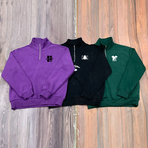 Sudadera de Felpa Suave con Cuello Alto y Cierre de 1/4, Personalizada al por Mayor para Mujer, Ajuste Holgado, para Golf y Fitness, con Bordado - Product Image 5