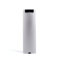 Télécommande intelligente en alliage d'aluminium argenté, 7 boutons, IR 2.4G, avec code roulant et code d'apprentissage, portée 10m pour TV