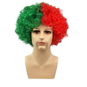 Perruque Jumbo aux Couleurs du Drapeau Argentin Personnalisée pour les Fans de Football Perruque Afro pour les Jeux Sportifs <span class=keywords><strong>Match</strong></span> de Football Accessoire de Cheerleading Fête d'Halloween - Product Image 4