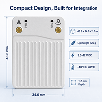 Récepteur GNSS RTK à double antenne, indice de protection IP54, module de direction à faible latence (-45~75°, 20Hz) pour drone, robot, véhicule autonome X43H-AH