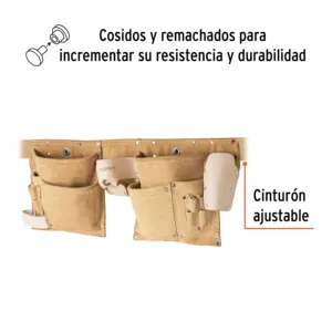 Truper 13 compartimenti in pelle scamosciata porta attrezzi parti durevoli per utensili - Product Image 2