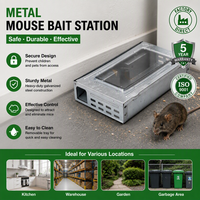 Piège à souris professionnel multi-captures en métal avec fenêtre transparente, boîte de capture vivante et humaine pour ferme et jardin
